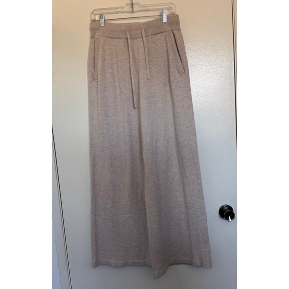 Eberjey Women's Recycled Sweater Pants in Oat Size Medium - Picture 3 of 7